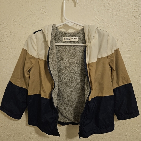 Shein Toddler Boy Fleece Lined Jacket - Picture 2 of 4